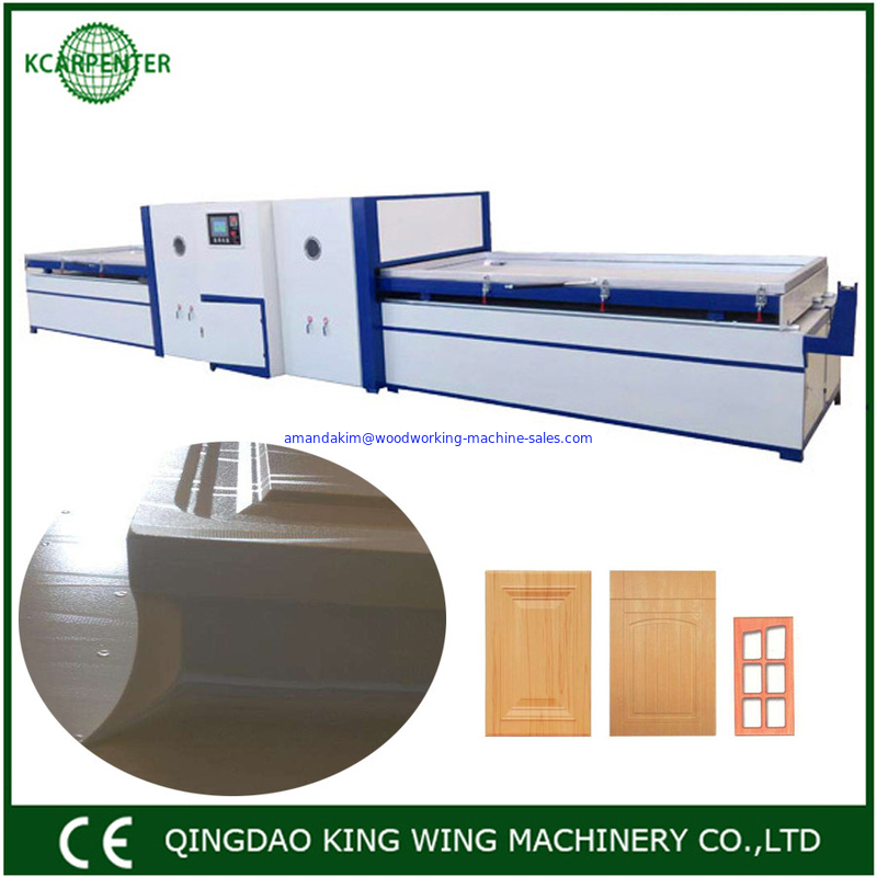 China PVC film vacuum membrane press machine for kitchen cabinet doors