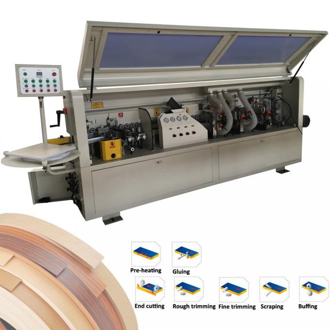 Full automatic PVC edge banding machine KC307D with gluing end cutting