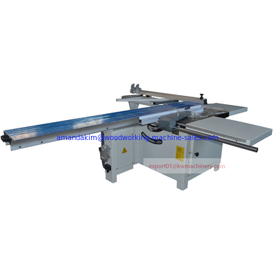 Wood cutting sliding panel table saw