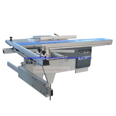 Wood cutting sliding panel table saw