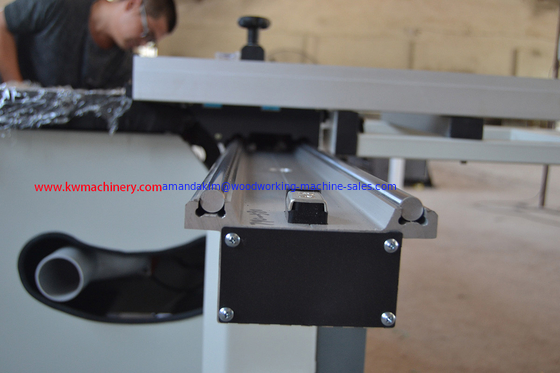 Wood cutting sliding panel table saw