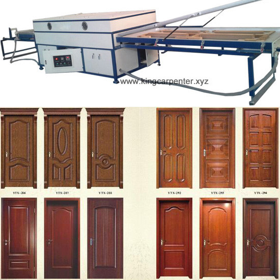 Cheap woodworking PVC door cabinet skin Semi-auto Vacuum Membrane Press Machine